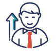 Icon depicting reduced employee turnover