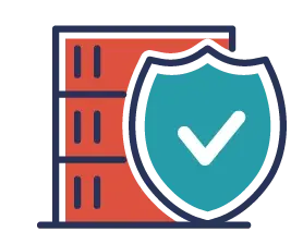 Icon of protected and secure data server